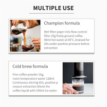 Cafetera de Prensa Francesa Portátil Cafetera de Café Espresso Transparente Prensa de Aire Máquina de Café con Filtros para Aero Press