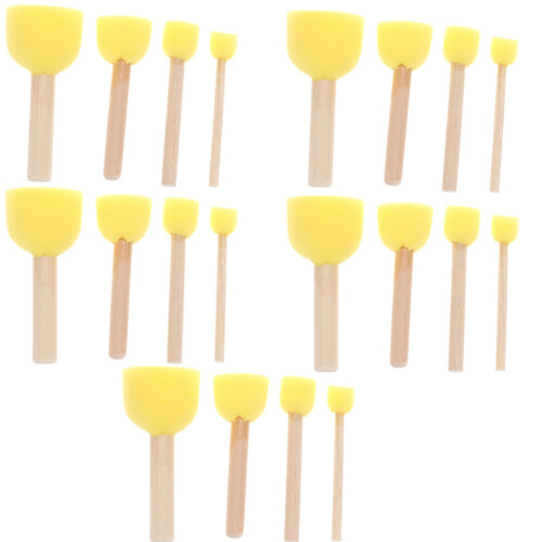 Sponge Paint Brush Set for Kids, 20 Pieces Assorted Sizes