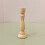Wood Candlestick Holders Retro Unpainted Classic Set 1