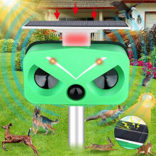 Ultrasonic Animal Repellent Solar Powered Ultrasonic Animal Repeller Outdoor with Flash Repel and Sound