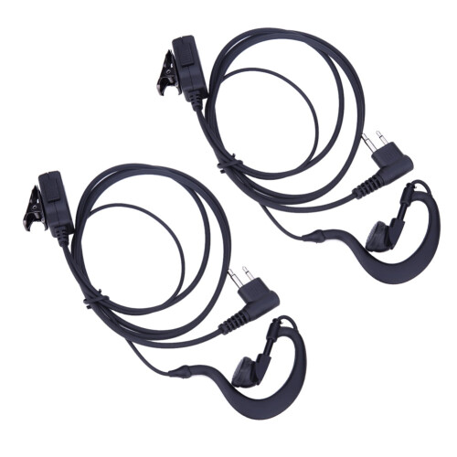 CB Radio Earpiece Headset with Mic PTT 2-Pin