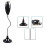Floor Adjustable Vertical Ashtray Outdoor Courtyard Windproof Vertical Ashtray with Lid Bendable Pipe Black 6