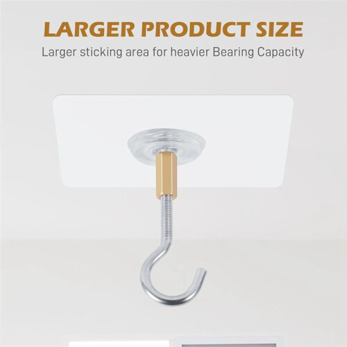 Adhesive Ceiling Hooks,10Pack Ceiling Hanger Hooks,Sticky Ceiling Hooks Hold 5kg,Hooks for Hanging Plants,Lanterns 2