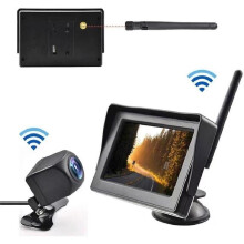 2.4G built-in wireless 5-inch vehicle display truck bus 12V-24V two-way AV input reversing image