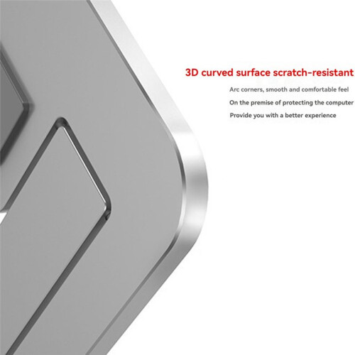 Adjustable Aluminum Laptop Stand, Foldable Desktop Holder, for 17inch Below Laptops 2