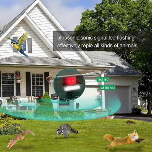 Ultrasonic Cat Repeller Solar Animal Repeller, Bird Repeller, Ultrasonic Animal Repeller 2