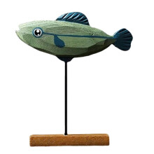 Wooden Fish Statue Nordic Home Decorations Fish Sculpture Ornaments Living Room Bedroom Restaurant Decoration D