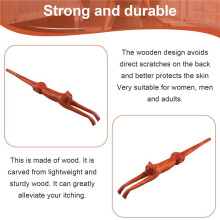 Cat Shaped Back Scratcher Wooden Back Anti-Itch Stick Long Handle Massager Animal Cat Statue Back Scratcher Relieve
