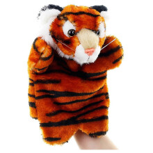 Coffee Tiger Puppet for Kids Made of Durable PP Cotton Great for Imagination Activities and Interactive Play
