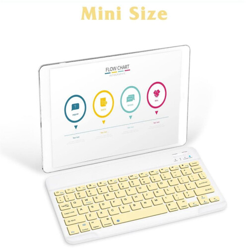 10 Inch Rechargeable  Keyboard Ultra-Thin Portable  Keyboard for , IOS, Android, Windows Devices C 1