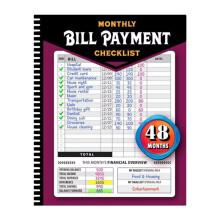 Bill Tracker Notebook Monthly Financial Budgeting Management Book for Family Expense Tracker 4-Year Guide Payment Easy