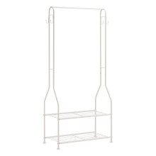 Amazon Basics Wardrobe with Two Bottom Shelves, White, 75 x 36.5 x 150 cm (L x W x H)