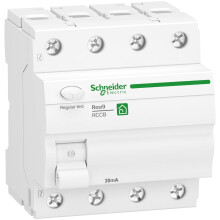 Schneider Electric Disjoncteur différentiel SCHN Resi9 3P+N 40 A 30 mA Type A Blanc 1334360