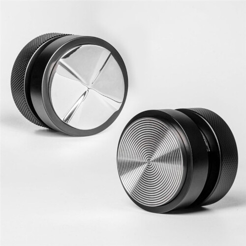 Self-Gravity Coffee Tamper Self-Adaptive Height Tamper Solid Wood Elastic Tamper Black Threaded Bottom 58.35mm 2
