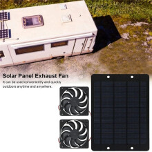 12V Ventilador Solar Panel Solar Powered Ventilador Solar para el Ático Perro Casa de Pollo Ventilador de Efecto Invernadero