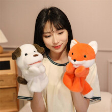 (frog) Movable Jaw Plush Animal Hand Puppet Soft Stuffed Toy For Interactive Storytelling Birthday Christmas Gift Preschool Play Multicolor