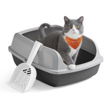 Feandrea High Sided Cat Litter Tray, XL Open Top Litter Box
