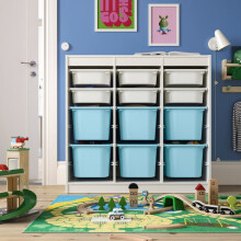 IKEA TROFAST Room Divider with 12 Boxes 99x44x94cm