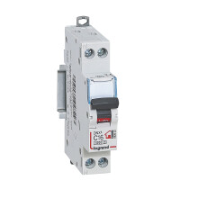 LEGRAND - Disjoncteur Phase + Neutre 230V DNX³ - Pouvoir de Coupure 3000A - 16A Courbe C - Bornes à Vis - 1 Module - Fabriqué En France