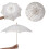 Extra Large Pure Handmade Decorative  Umbrella Western Stage Performance Umbrella White 2