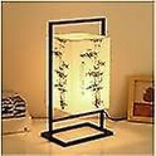 Japanese fabric retro Zen home bedroom bedside lamp B type dimming