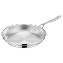 Jamie Oliver by Tefal Cook Smart Stainless Steel Frying Pan 24 cm | Uncoated, Pancake Pan in One, Thermo-Fusion Base, Induction Safe