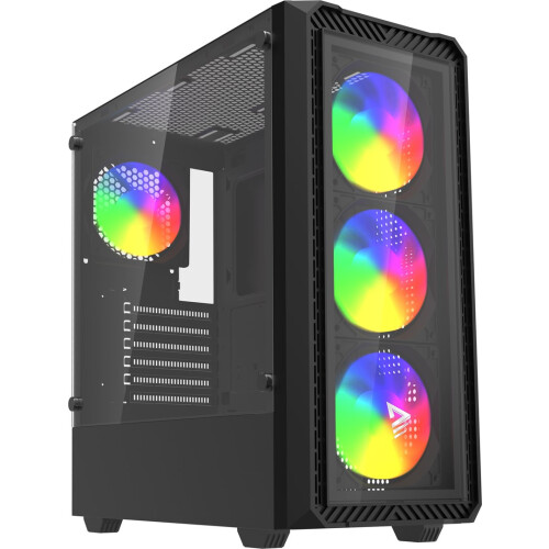 Savio Noctis Glass RGB Cube Black