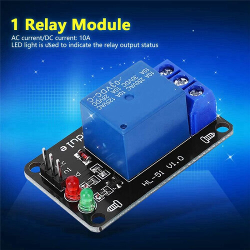 1-Way Relay Driver Module with LED Indicator Microcontroller Compatible PLC MCU Control Board Module 12V 1