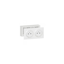 Legrand - Kit double prise de courant 2P+T Surface dooxie 16A précâblées livrée avec cadre pour montage en saillie finition blanc