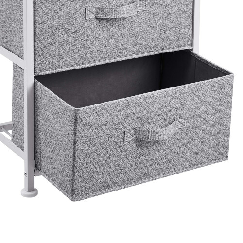 Amazon Basics Commode pour armoire - 3 tiroirs en tissu - blanc 1