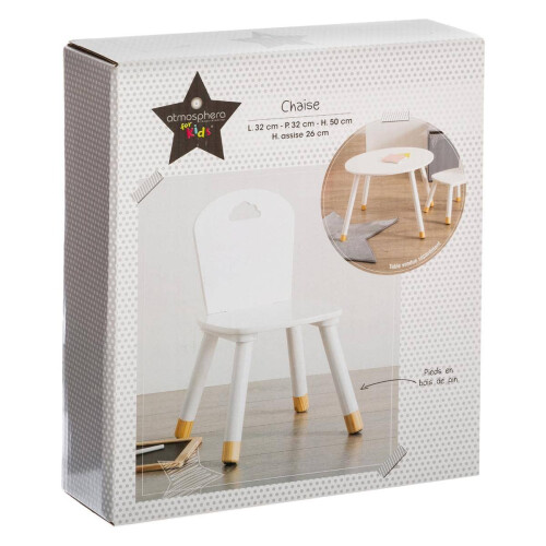 Atmosphera - Chaise Enfant Douceur Blanche 1