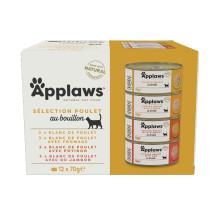 APPLAWS Chicken Selection in Broth - wet cat food - 12x70g