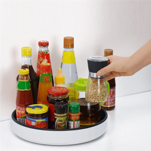 Rugged Storage Turntable Multifunctional Tray Circular Storage Box Spice Rack 2
