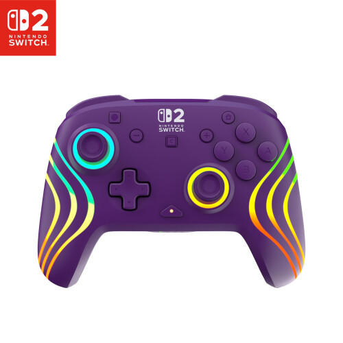 Turtle Beach Controller di gioco wireless RGB - TURTLE BEACH - Afterglow Wave per Nintendo Switch 2 - Viola