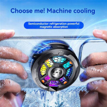 Magnetic Mobile Radiator Phone Cooler Temperature Adjustable Radiator with RGB Light Radiator for Phone Gaming Radiator