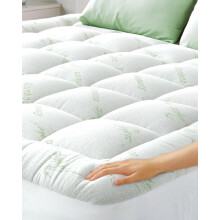 Mattress Topper Cloud-Like Comfort - Ultra-Soft, Breathable, and Cooling Bamboo