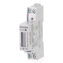 KETLER - KE3205 : Compteur électrique - Monophasé 45 A - Certifié MID - Sortie d'impulsion - Simple tarif