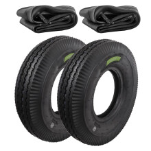 ECOVELO 2 pneus 4.00-8 + chambres pneumatiques renforcées 6 PR pour roues chariot annexe remorque bateau SY S040