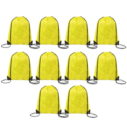 Drawstring Backpack Backpack Suitable for Gym, Storage & Travel Sports  Drawstring Bag Light Yellow