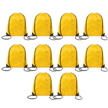 Drawstring Backpack Backpack Suitable for Gym, Storage & Travel Sports  Drawstring Bag Yellow