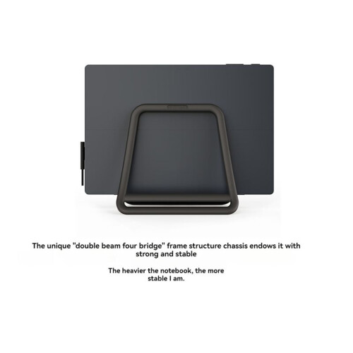 Adjustable Vertical Laptop Stand - Notebook & Tablet Holder Vertical Storage Rack Black 2