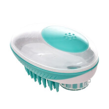 Pet grooming brush 2 in 1 Pet Bath Brush in Silicone (Pet grooming brush)