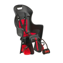 POLISPORT Boodie Porte Fixation Cadre Bébé Unisexe, Noir/Rouge, Poids de l'enfant : de 9 à 22 kg Maximum