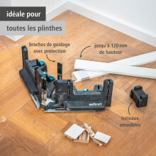 wolfcraft 6956000 - Fausse équerre et boîte à onglets PRO - La solution 2 en 1 pour des plinthes ajustées avec précision