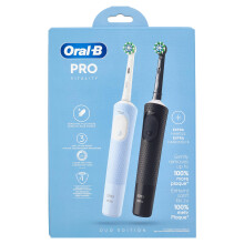 Cepillo de dientes eléctrico - Oral-B - Vitality Pro D103 Duo - 3 modos - Temporizador integrado - Batería recargable