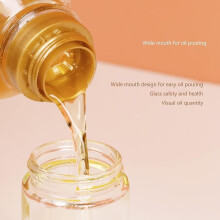 Oil Dispenser Bottle and Silicone Brush 2 in 1, Silicone Dropper Measuring Glass Oil Bottle Kitchen