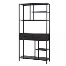 Industrial Bookcase Storage Cabinet Open Shelving Unit