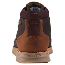 Barbour Mens Nelson Leather Winter Flat Casual Lace Up Chukka Ankle Boot - Brown - 8