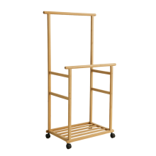 Bamboo 4-in-1 Open Wardrobe With Hanging Rails