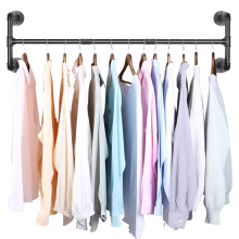Industrial Heavy Duty Wall-Mounted Clothes Hanging Rail